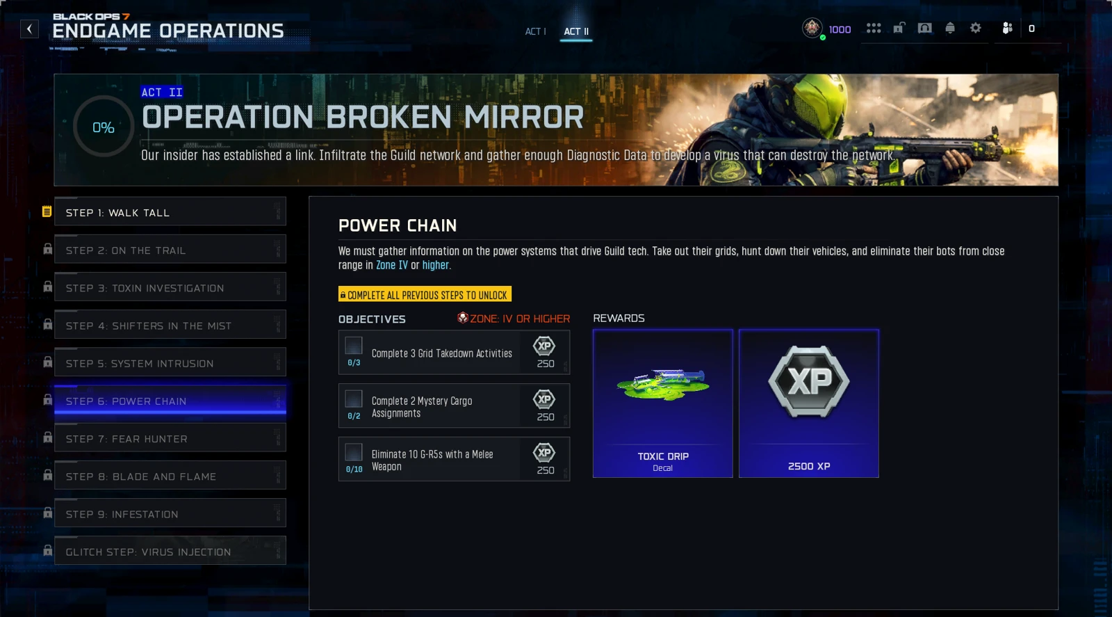 Step 6: Power Chain infrastructure targets