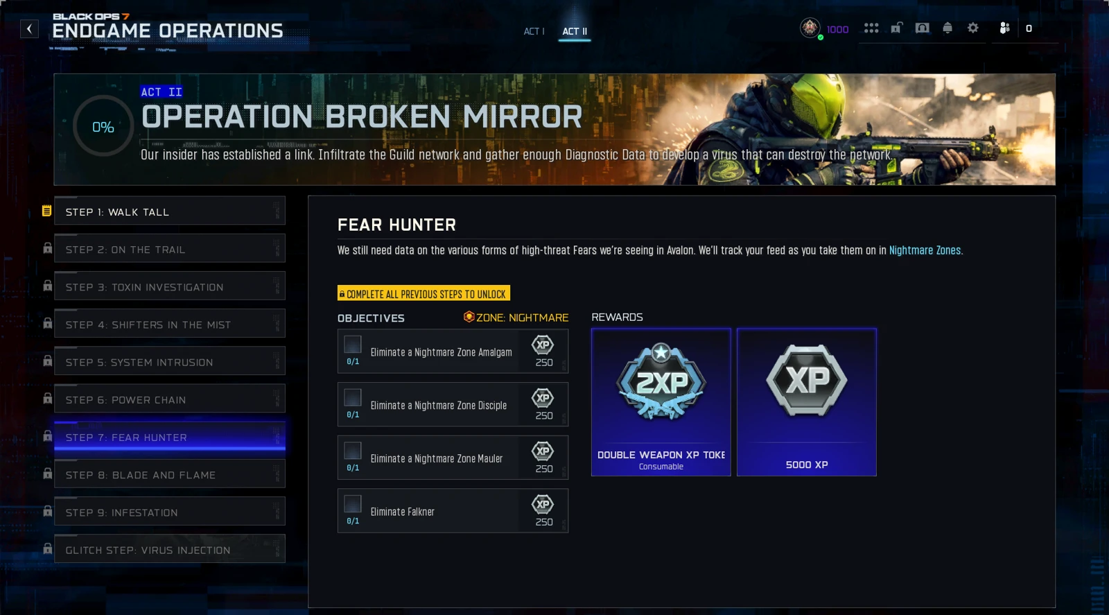 Step 7: Fear Hunter enemy encounter