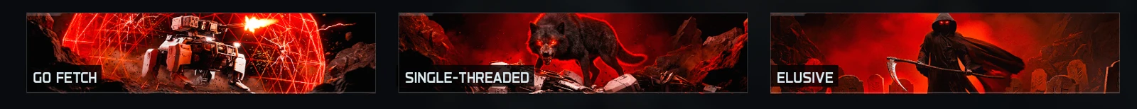 All three Dark Ops calling cards for the Link Forger Glitch Fracture