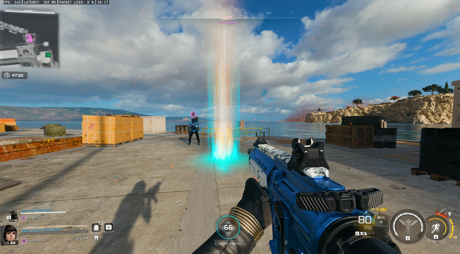 The Glitch Fracture (Link Forger) portal in the Old Arsenal area of Avalon