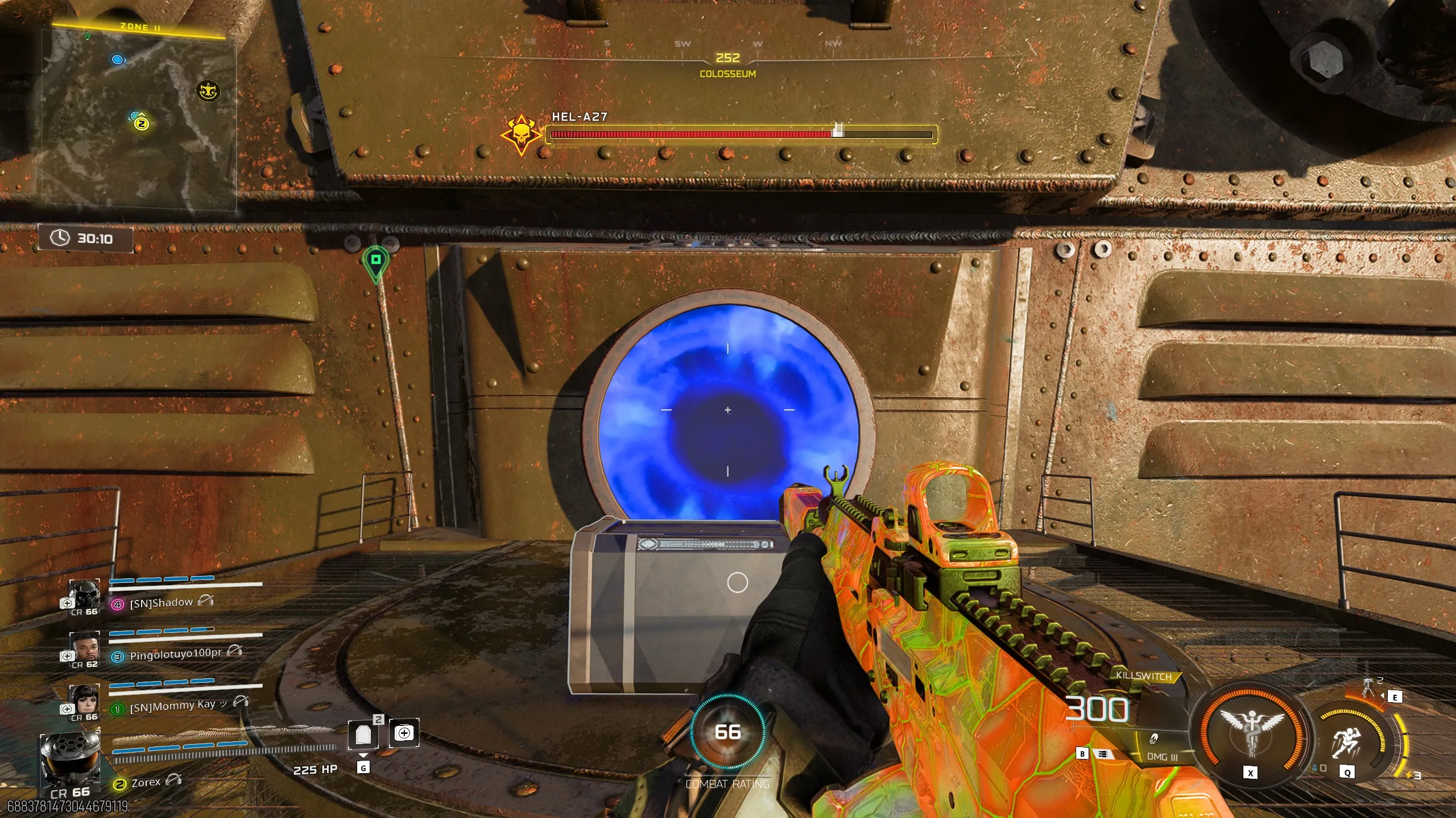 Gear Drop portal on the back of the Colossus
