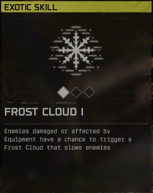 Frost Cloud Exotic Skill in-game