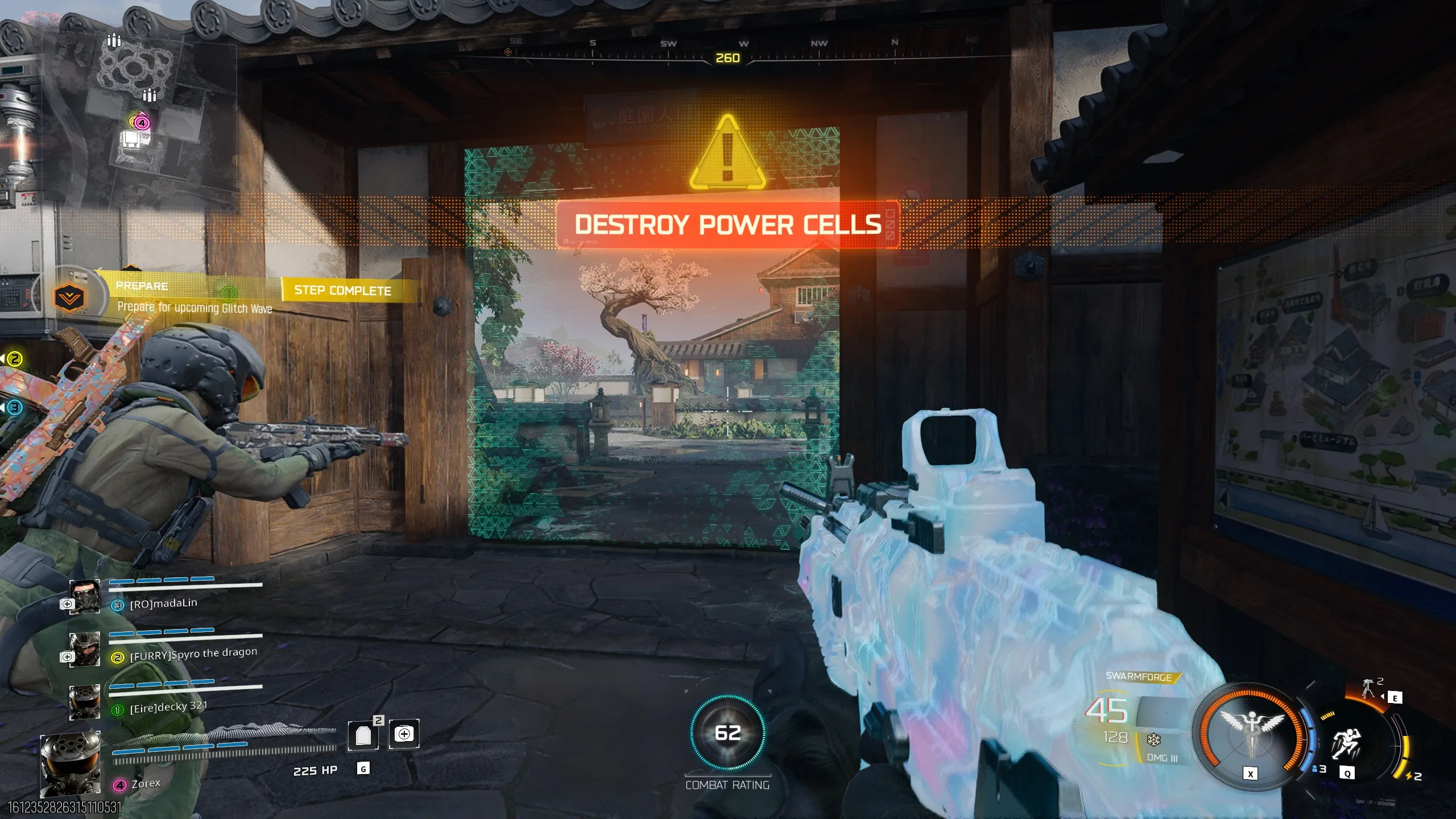 Destroy Power Cells objective inside the Glitch Fracture