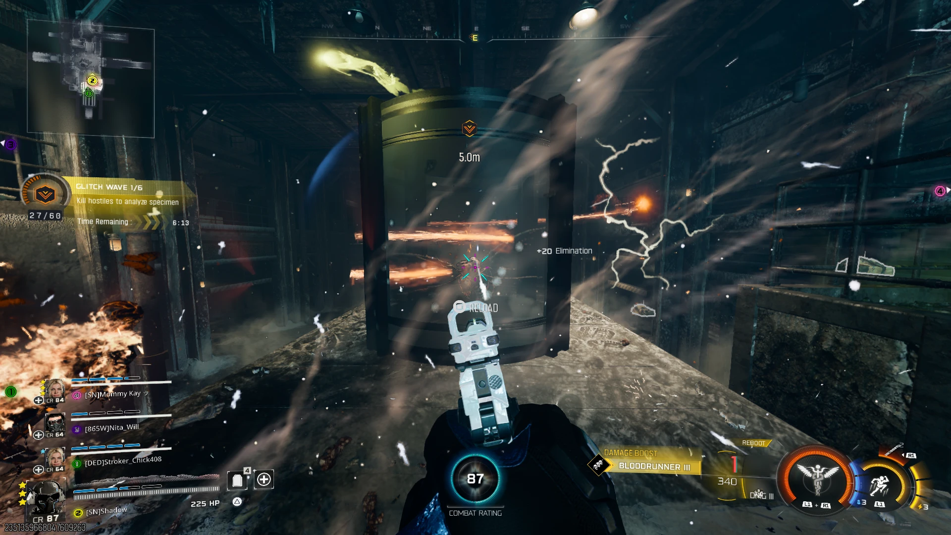 Wave 1 tube defense combat in the underground arena