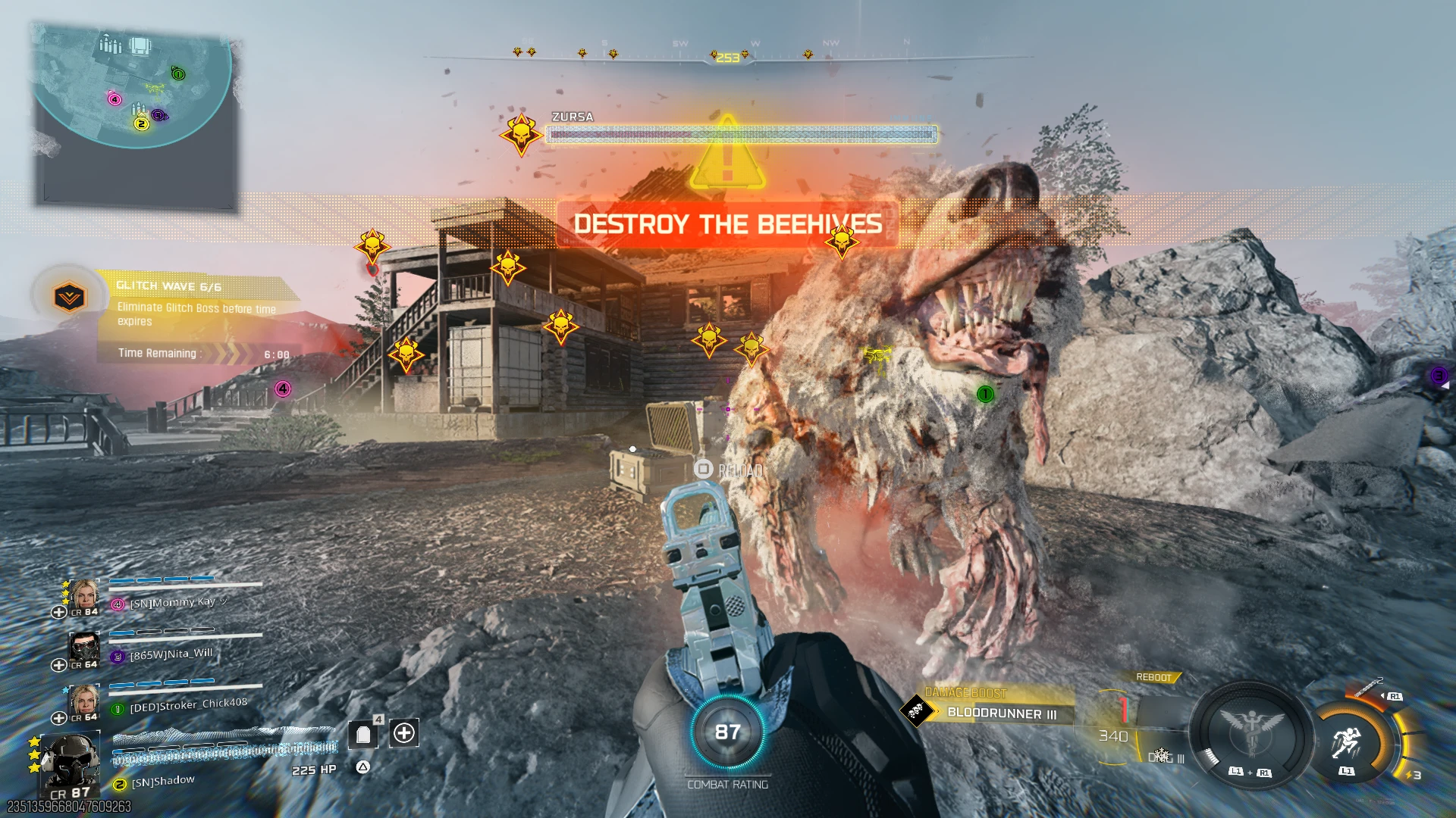 Zursa bear boss encounter during Wave 6 of the Command Killer
