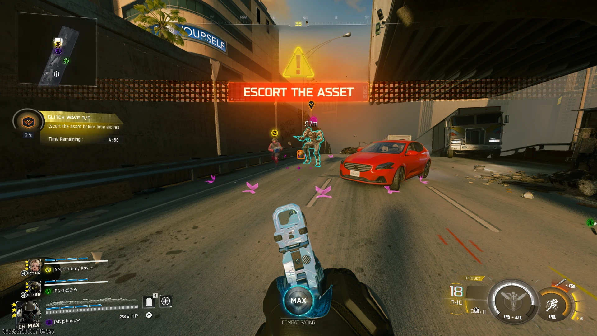 Wave 3 Escort the Asset objective on the city highway