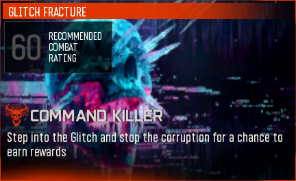 Command Killer Glitch Fracture activity card on the Tac Map at High Town