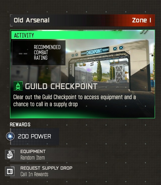 Guild Checkpoint activity