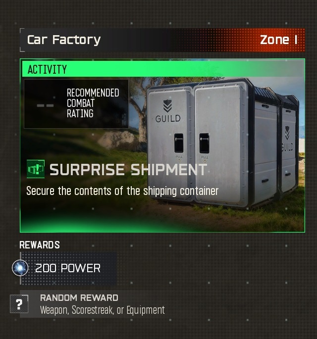 Surprise Shipment activity